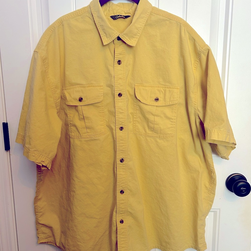 Cabela’s XXL yellow button down shirt